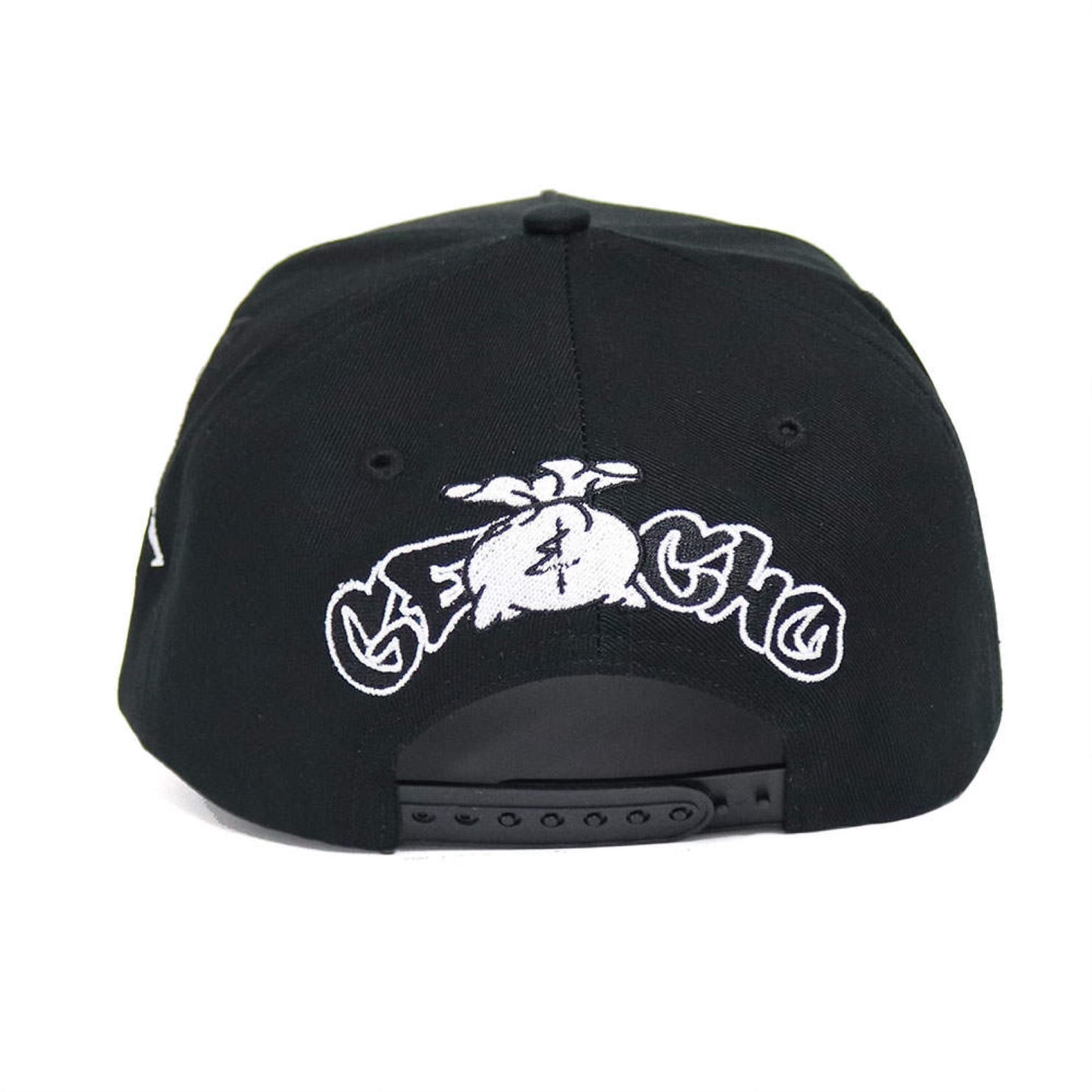 Blk/White Leather SnapBack – EBanks LLC