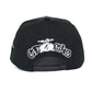 Blk/White Leather SnapBack